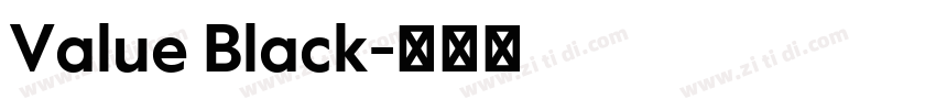 Value Black字体转换